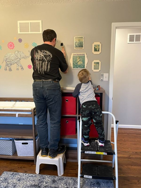 Daniel & Vincent Decorate the Baby's Room