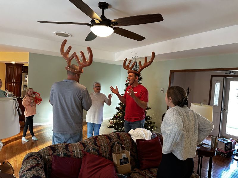 Playing Reindeer Games With Family on Christmas Eve