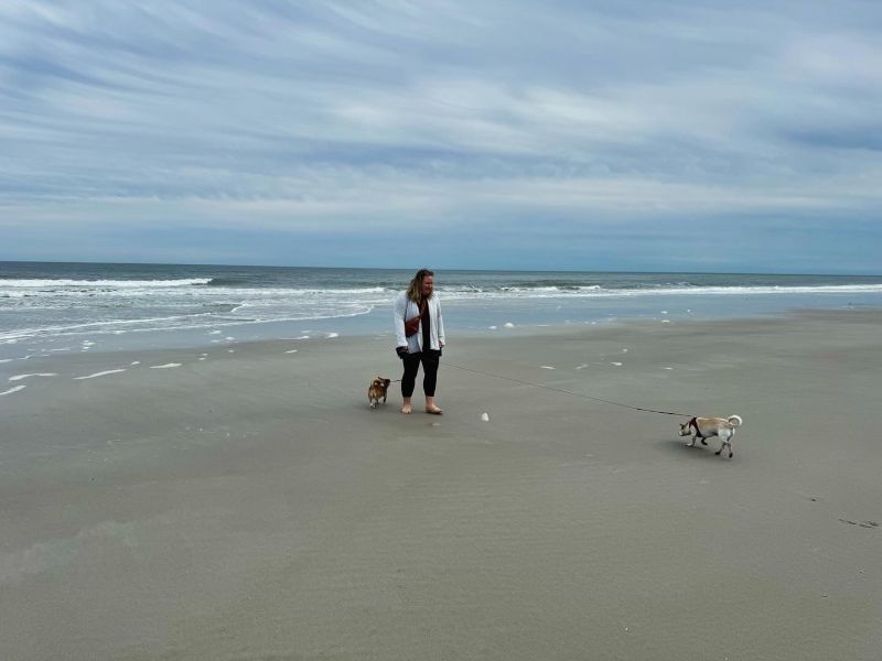 Beach Walk With the Pups