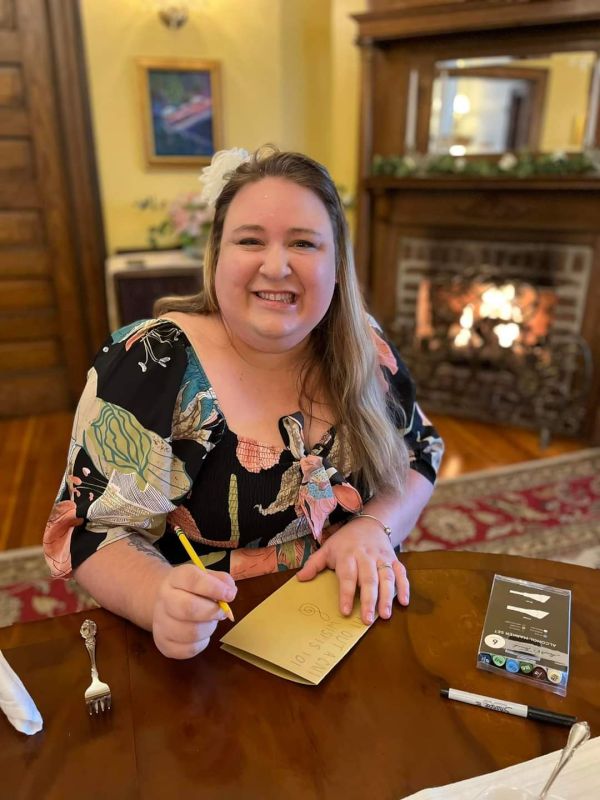 Amanda Practicing Calligraphy