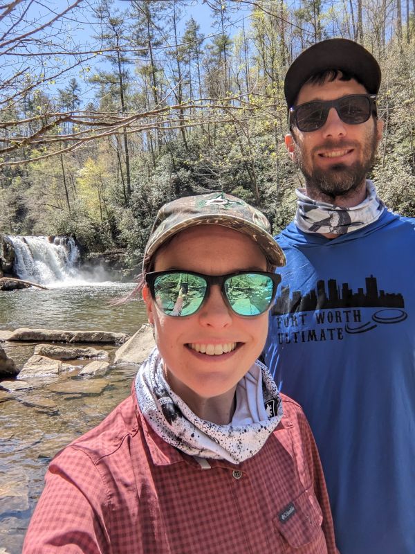 At a Waterfall in the Great Smoky Mountains National Park