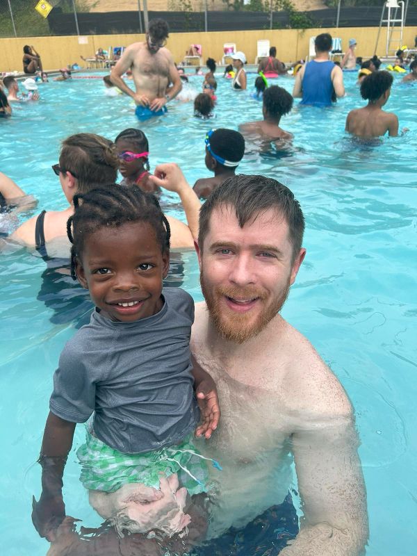 Enjoying a Dip in the Local Pool