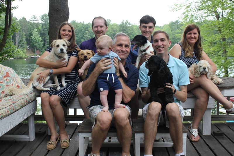 Alex's Family and Dogs at the Lake